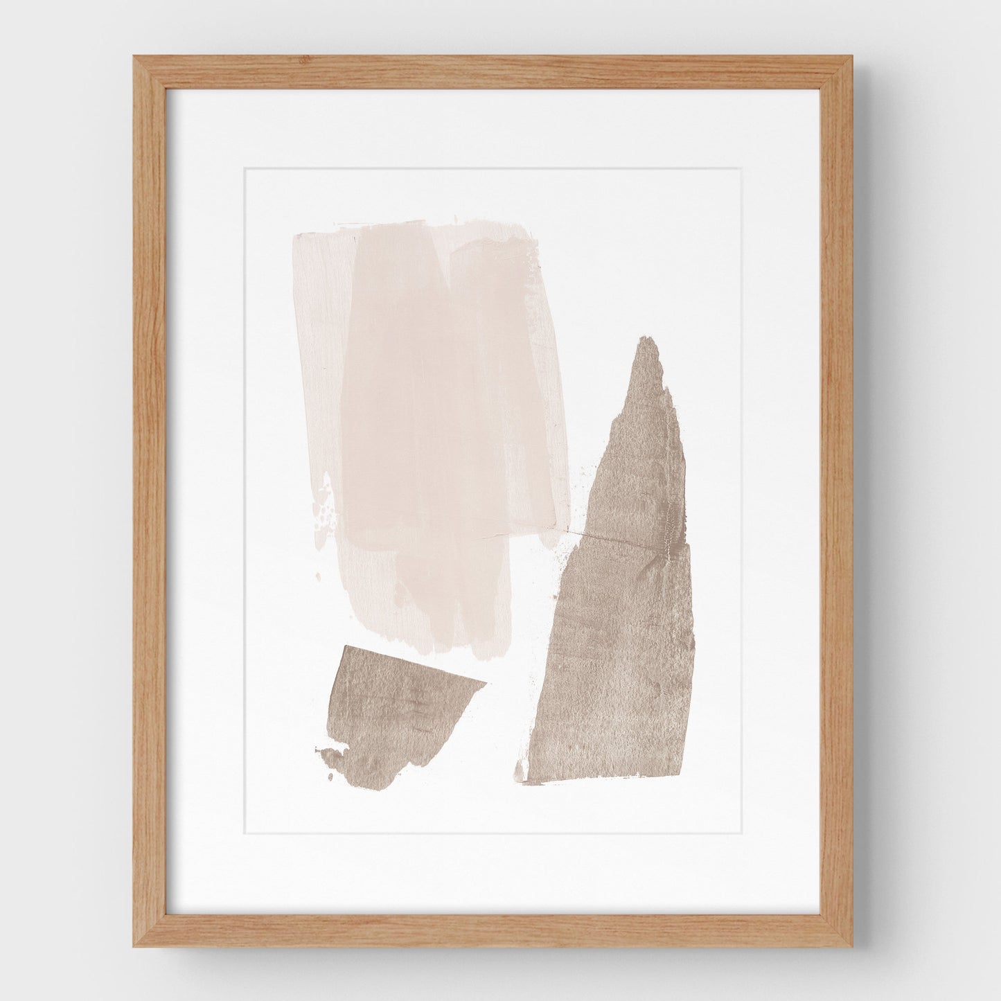 Beige and Brown Strokes Print