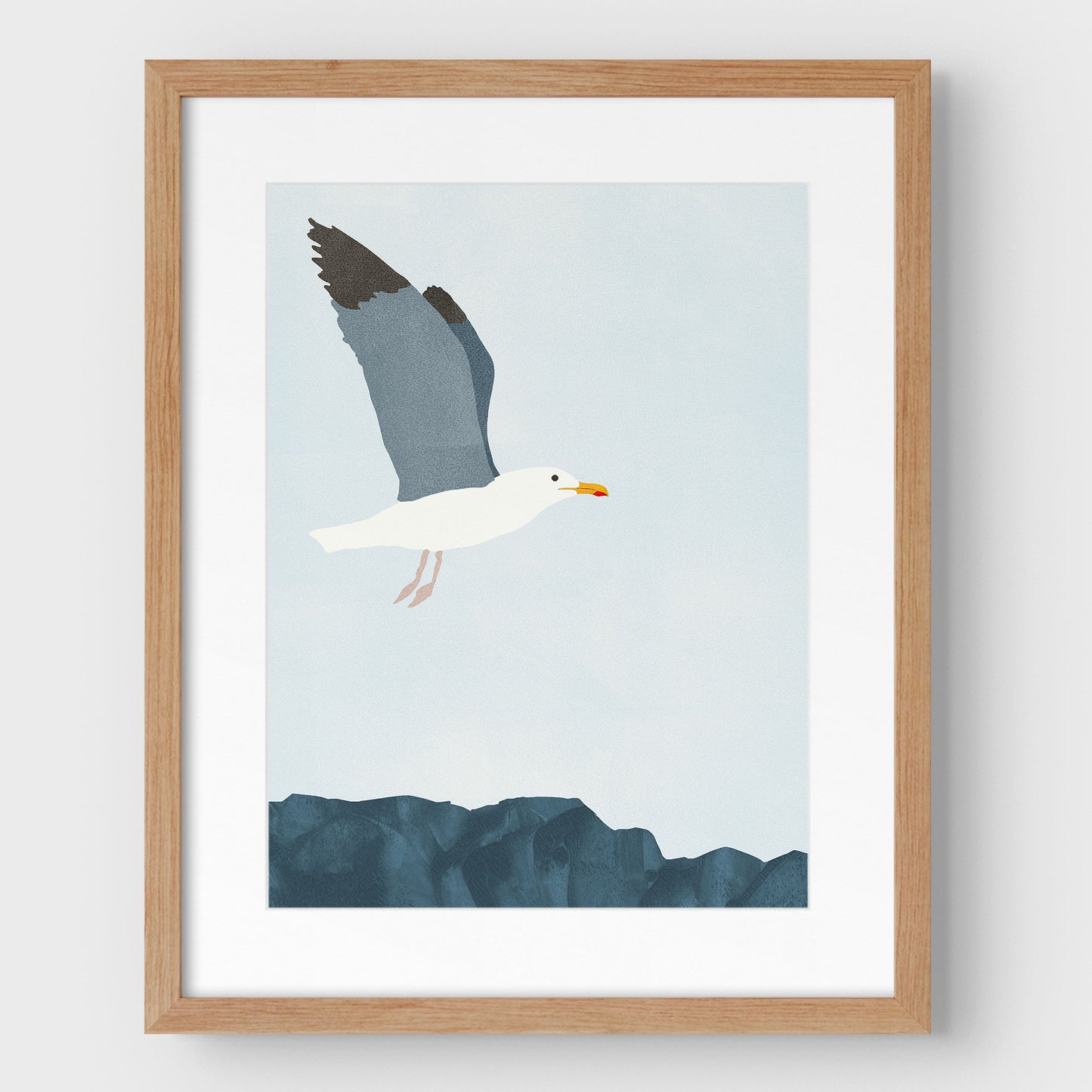 Seagull in Flight Print