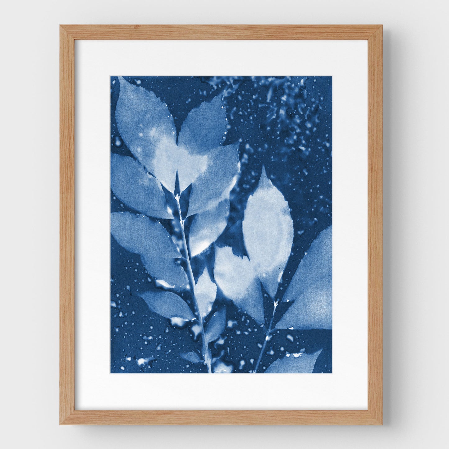 Moody Leaves Cyanotype Print