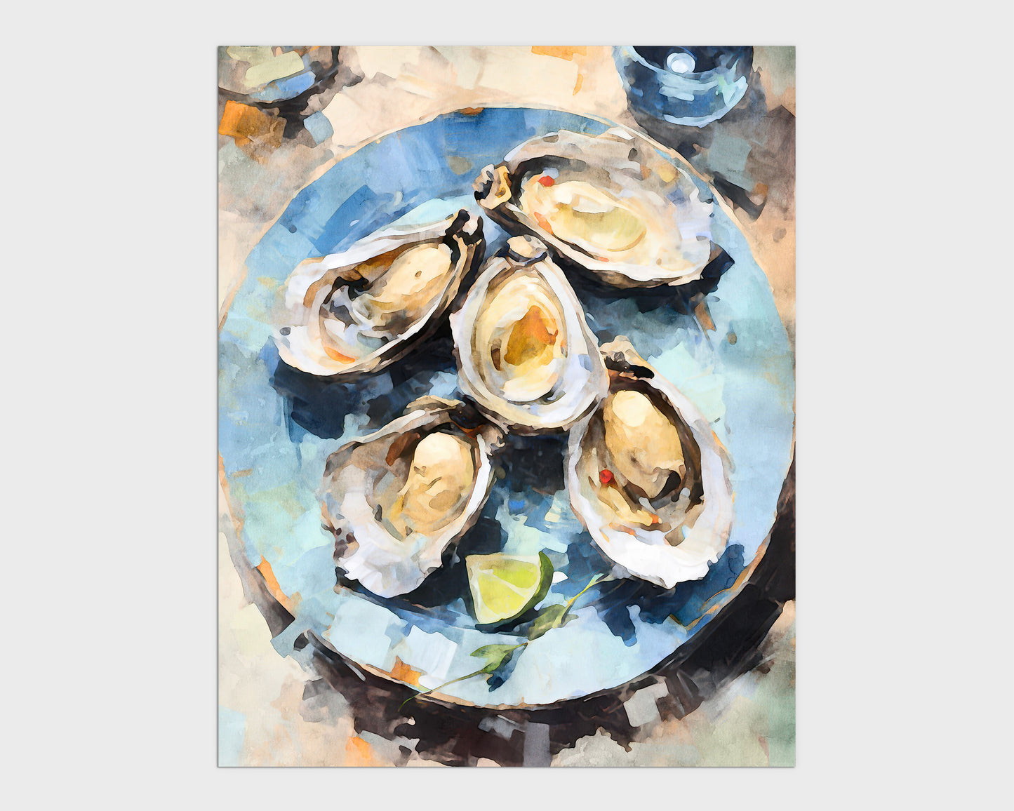 Fresh Oysters Impressionist Still Life