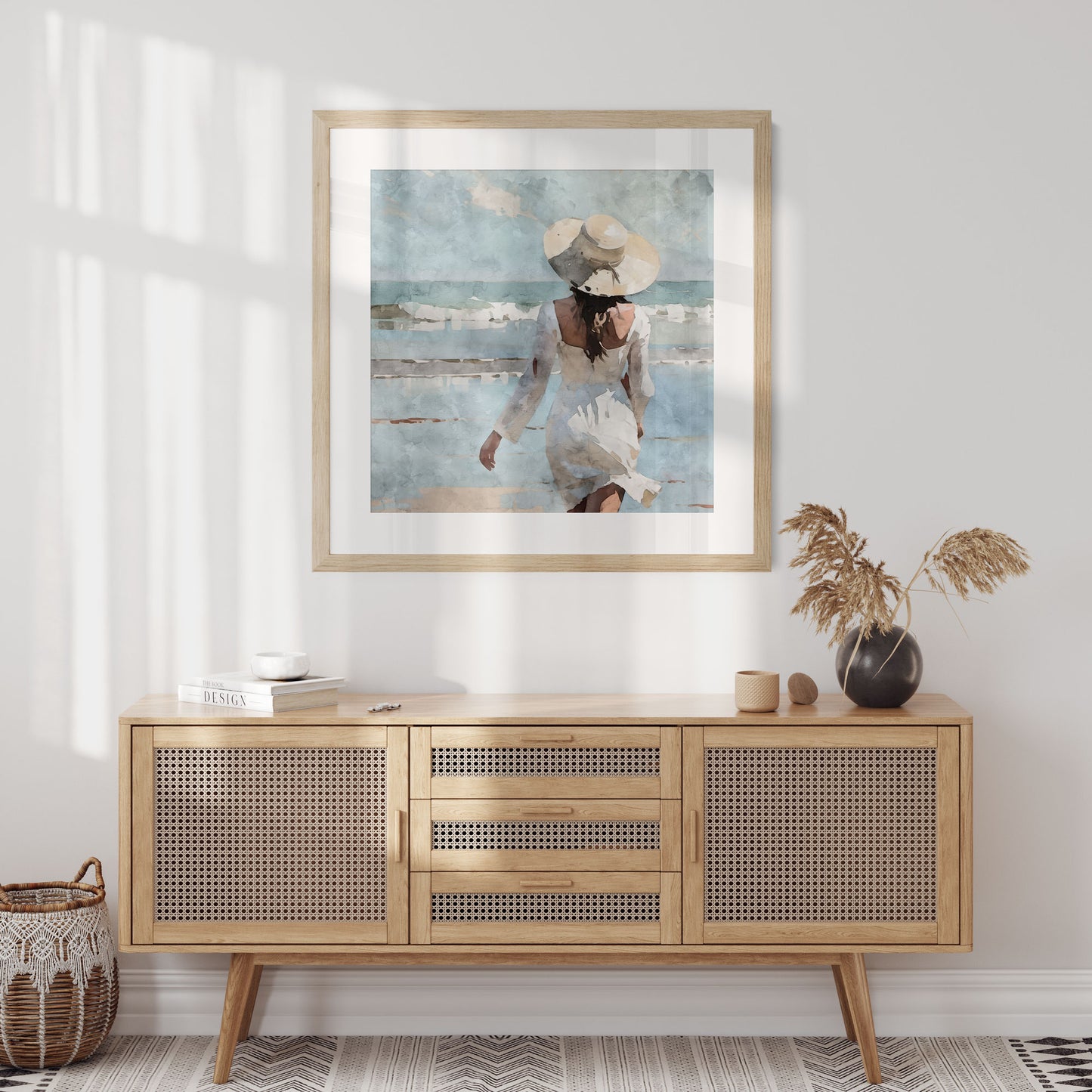 Woman in White at the Beach