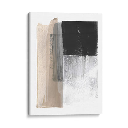 Beige and Grey Minimalist Abstract Colorblock Painting Print