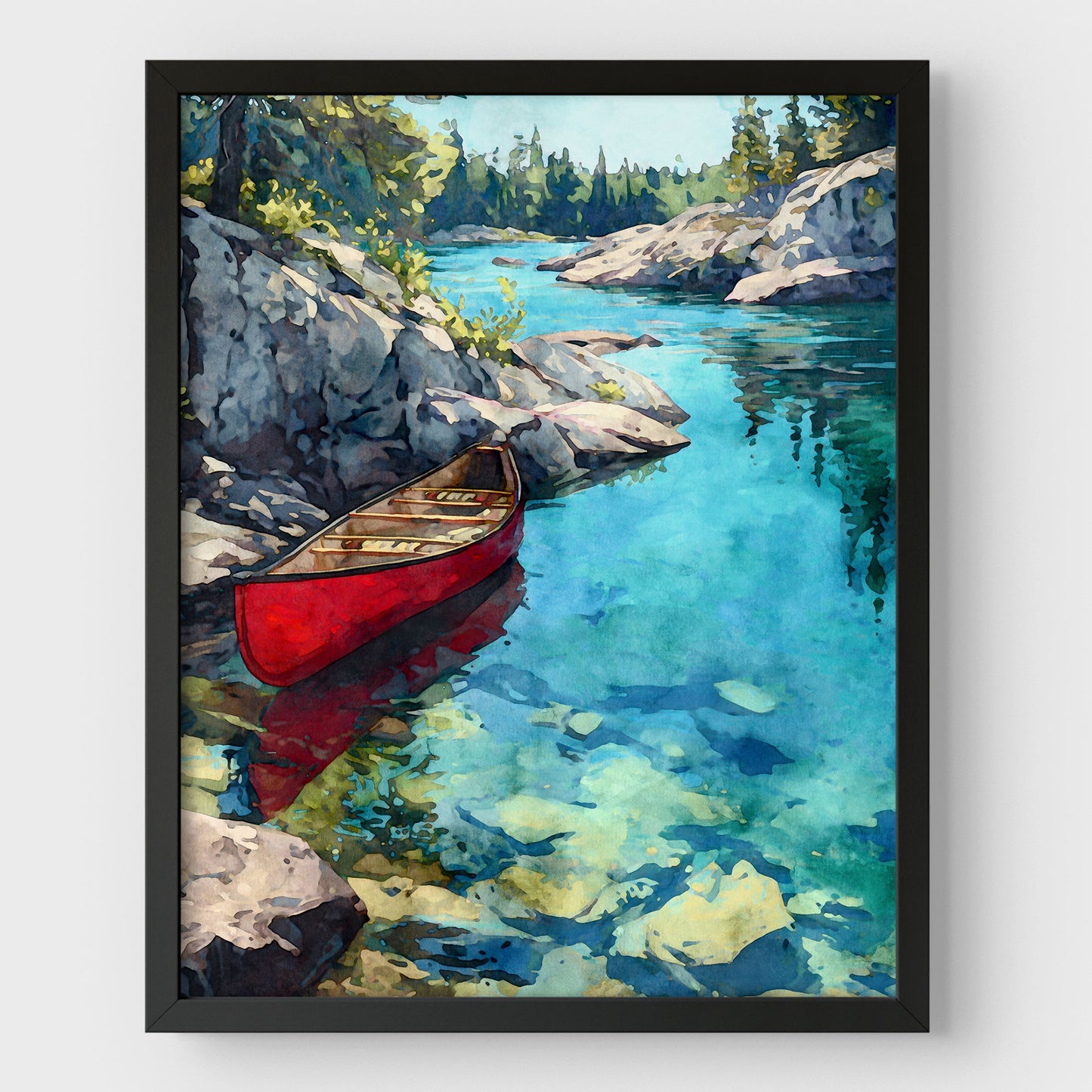 Boundary Waters Red Canoe Art Print