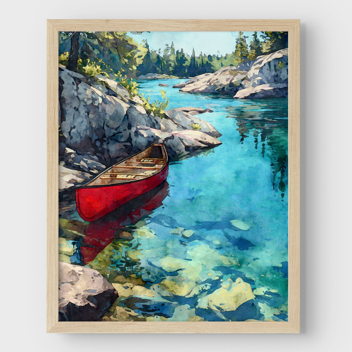 Boundary Waters Red Canoe Art Print