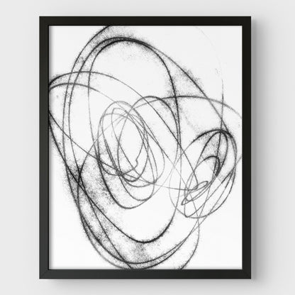 Black and White Scribble Print
