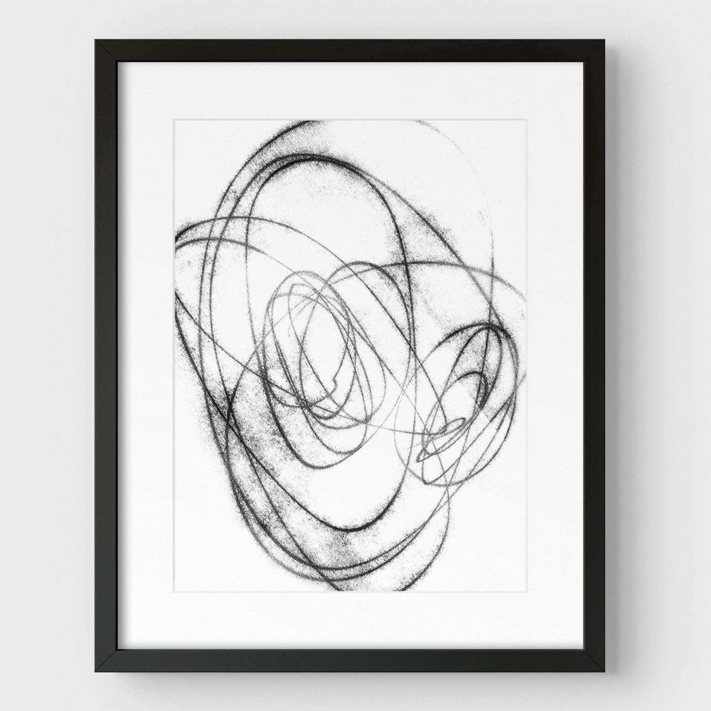 Black and White Scribble Print