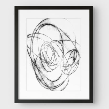 Black and White Scribble Print