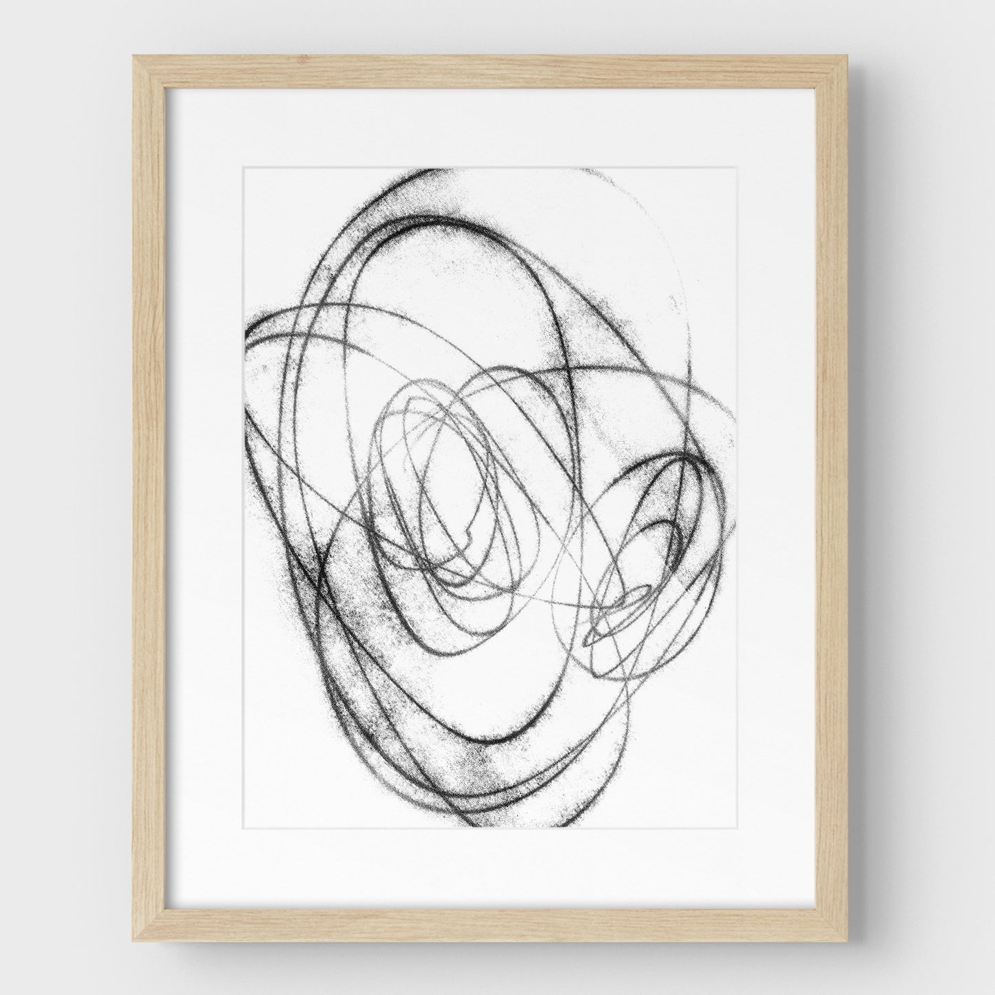 Black and White Scribble Print