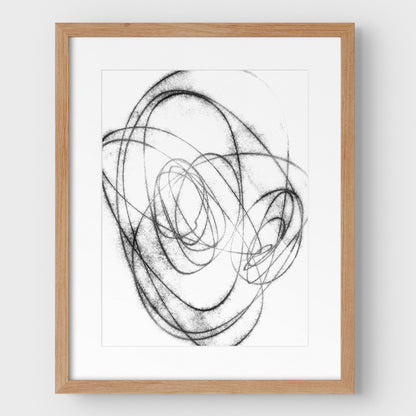 Black and White Scribble Print