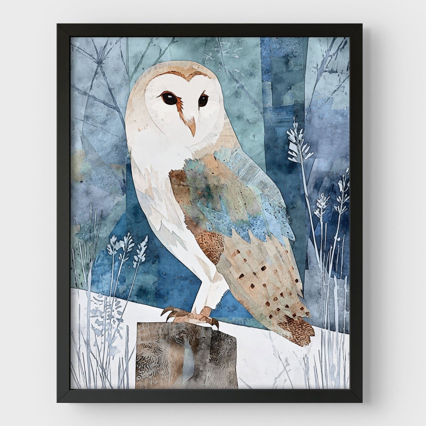 Barn Owl Watercolor Art Print