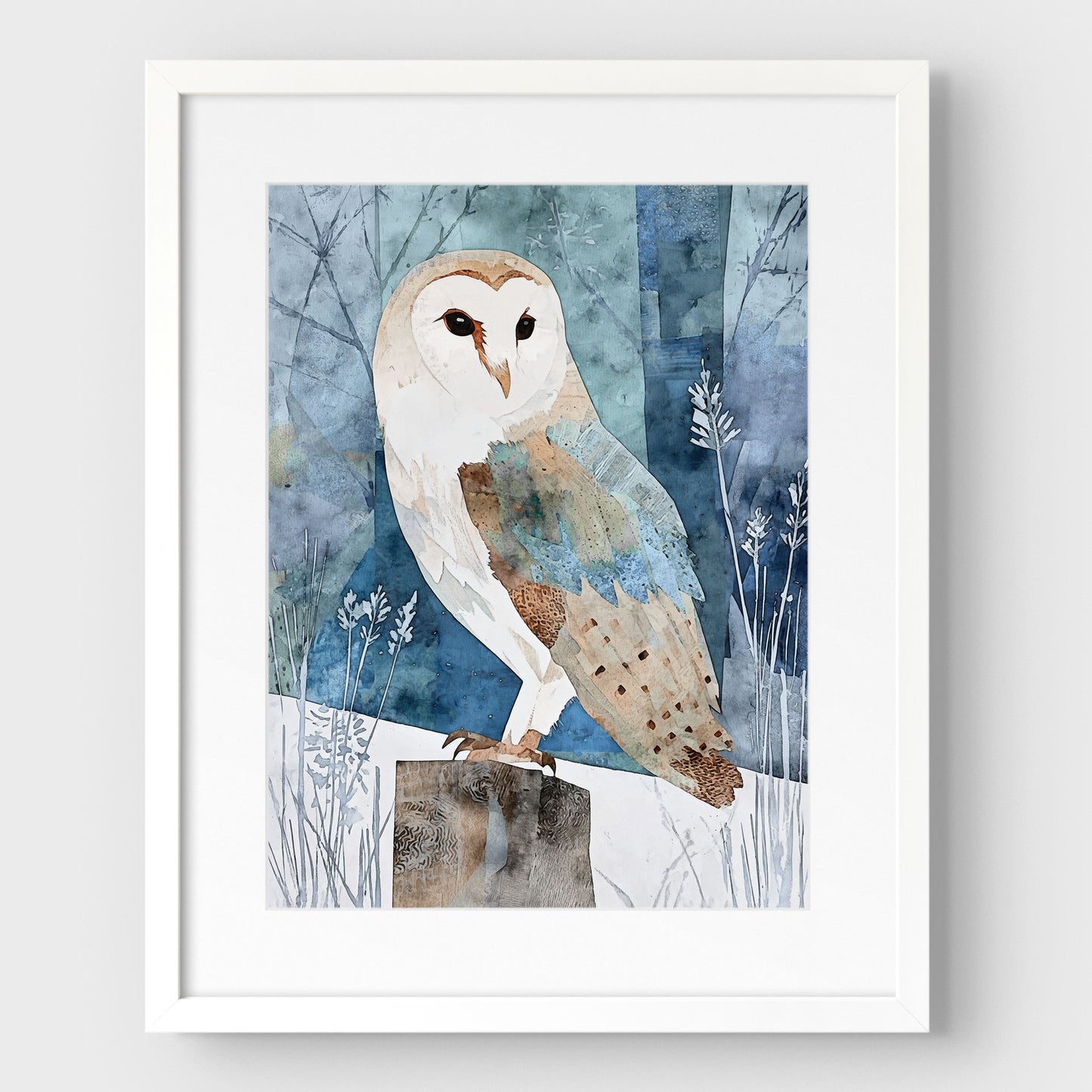 Barn Owl Watercolor Art Print