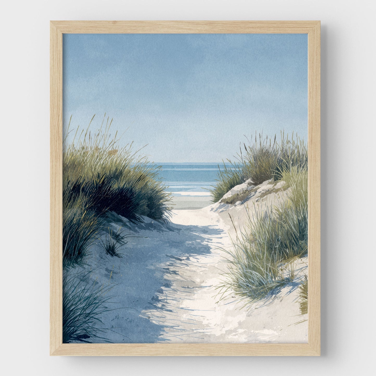 Coastal Dune Path Watercolor Print