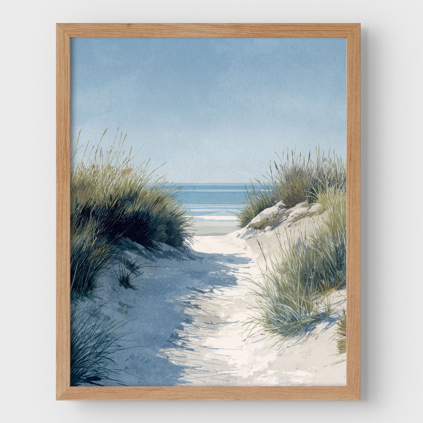 Coastal Dune Path Watercolor Print