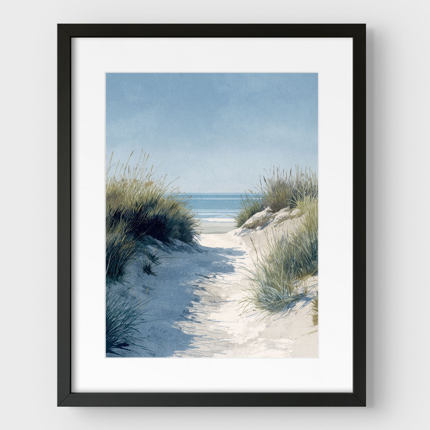 Coastal Dune Path Watercolor Print