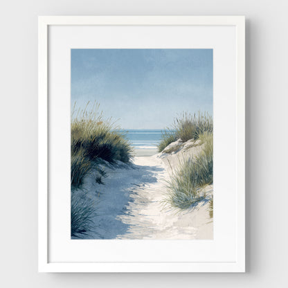 Coastal Dune Path Watercolor Print