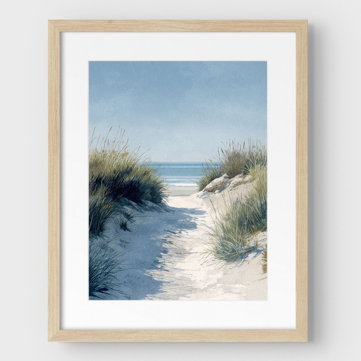Coastal Dune Path Watercolor Print