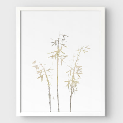 Beige Bamboo Print