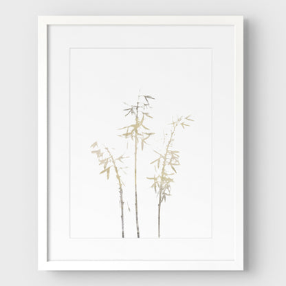 Beige Bamboo Print