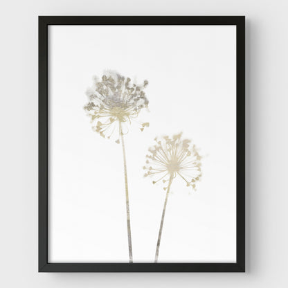 Beige Dandelion Print