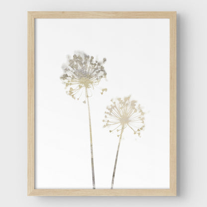 Beige Dandelion Print