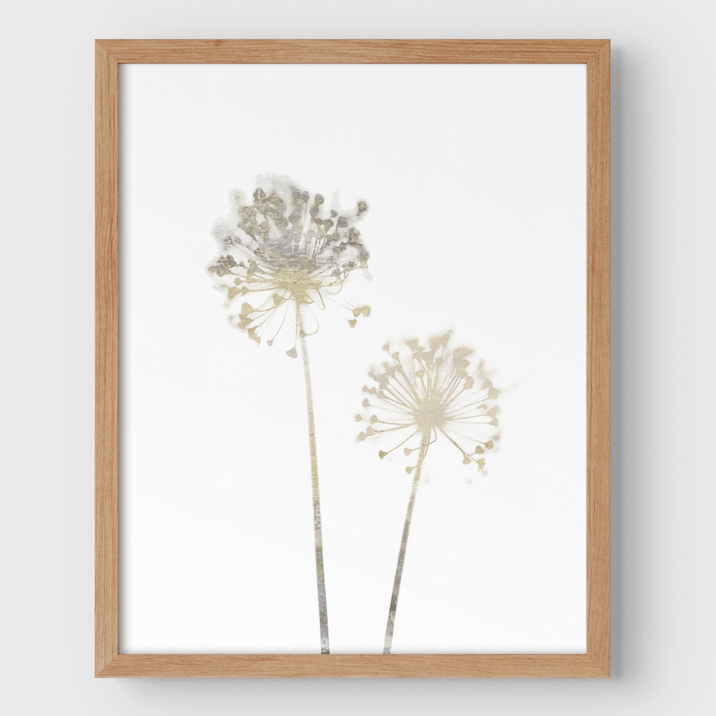 Beige Dandelion Print