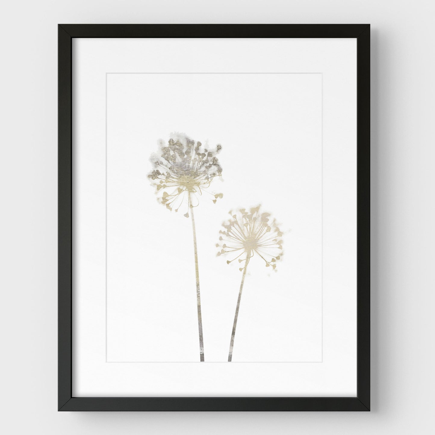 Beige Dandelion Print