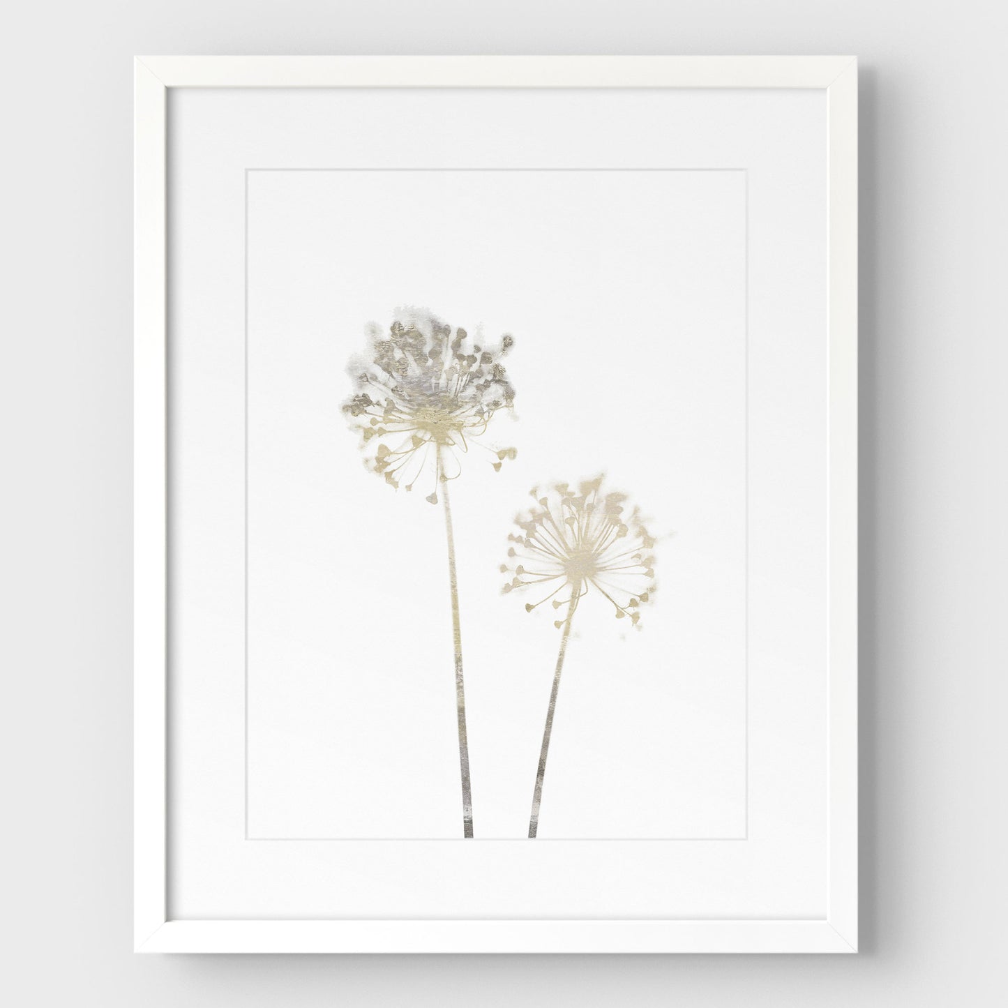 Beige Dandelion Print