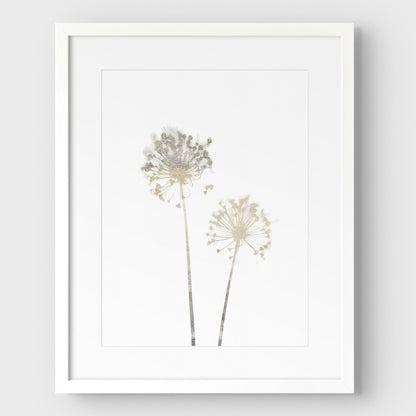 Beige Dandelion Print