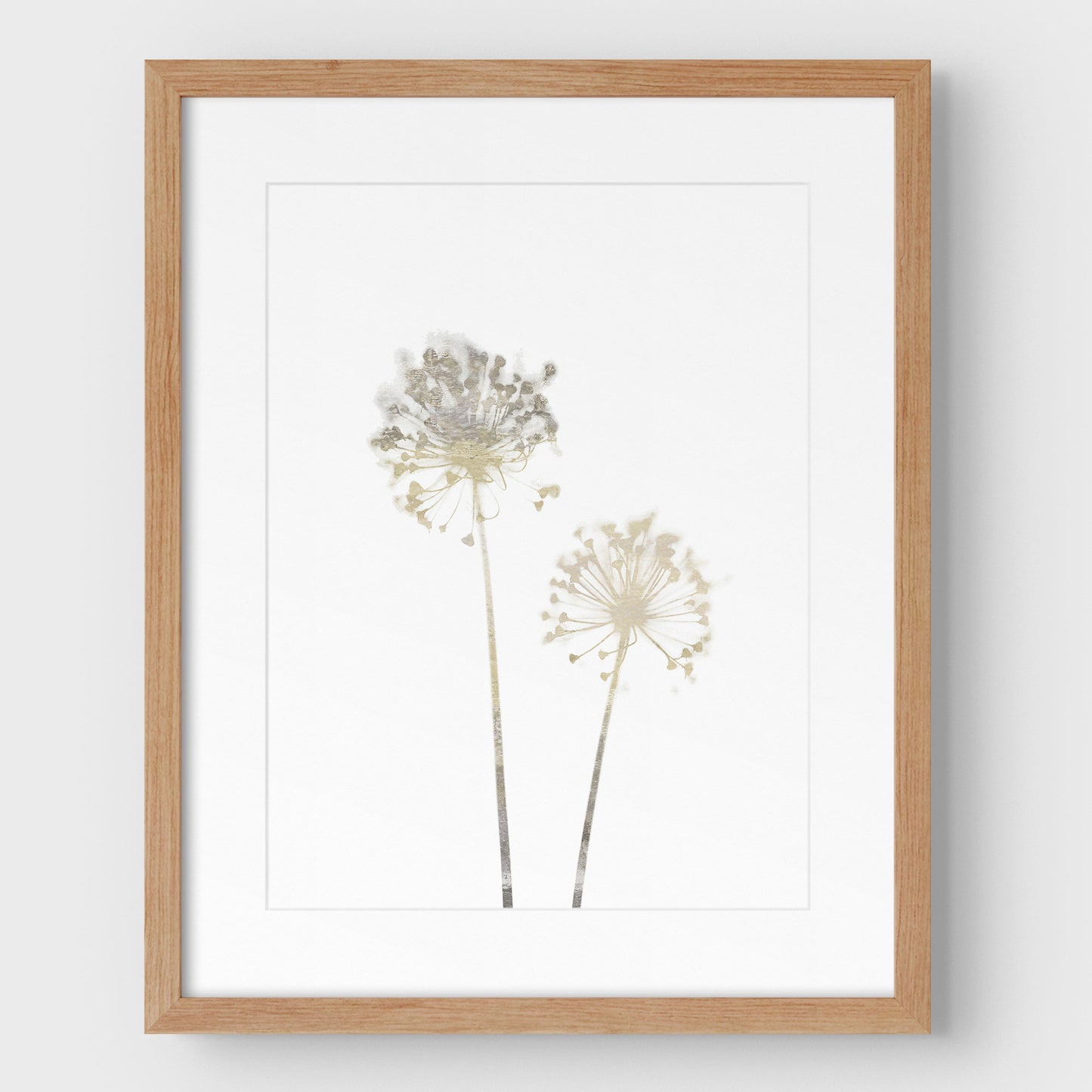 Beige Dandelion Print