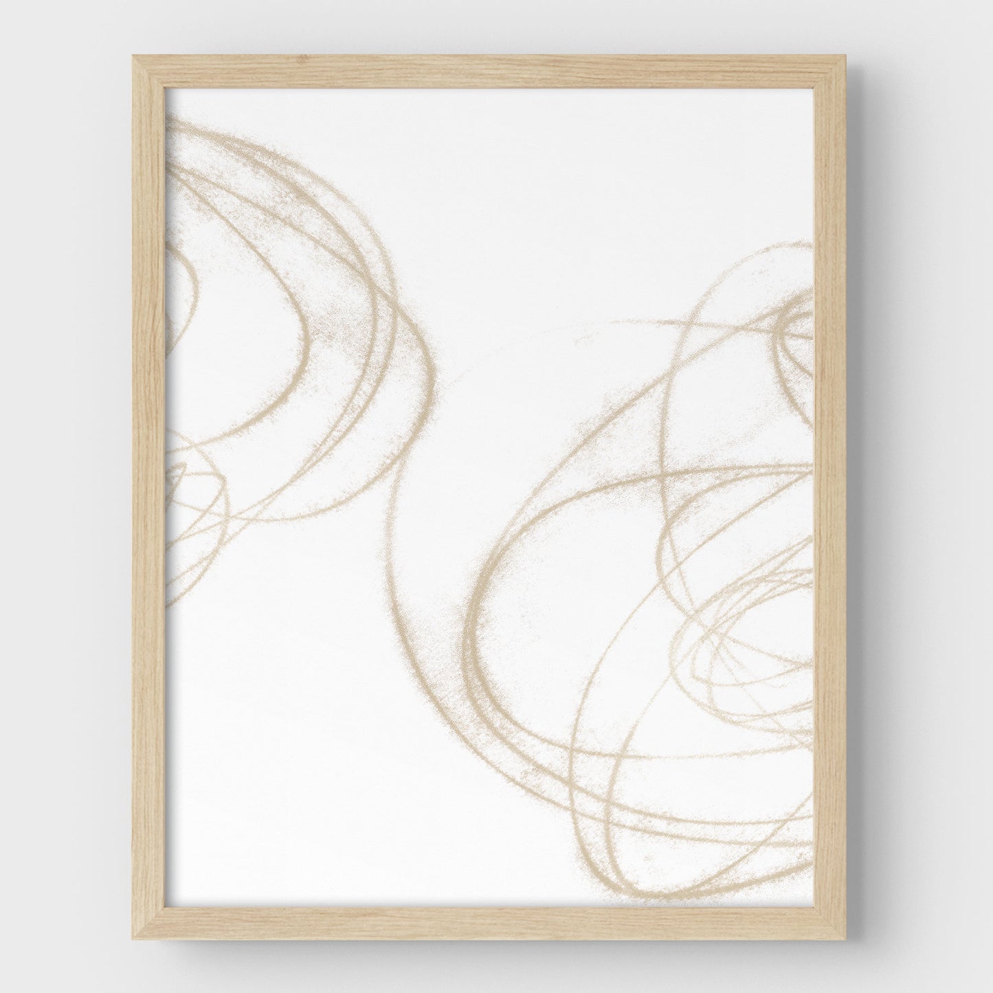 Beige Scribble III Print