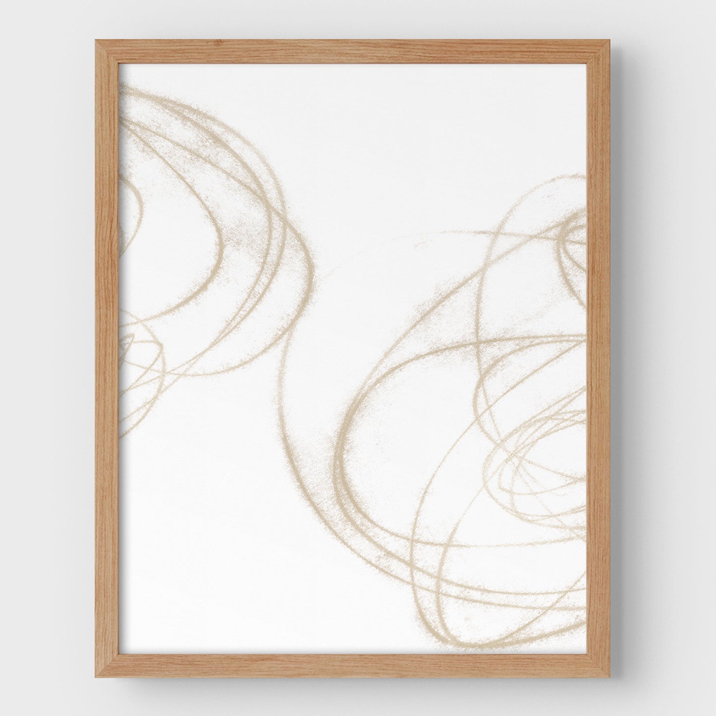 Beige Scribble III Print