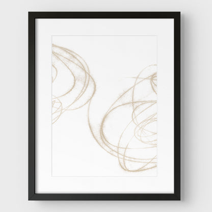 Beige Scribble III Print