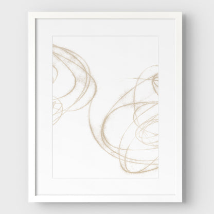 Beige Scribble III Print