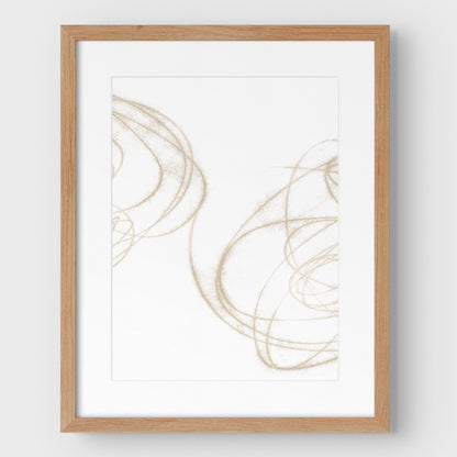 Beige Scribble III Print