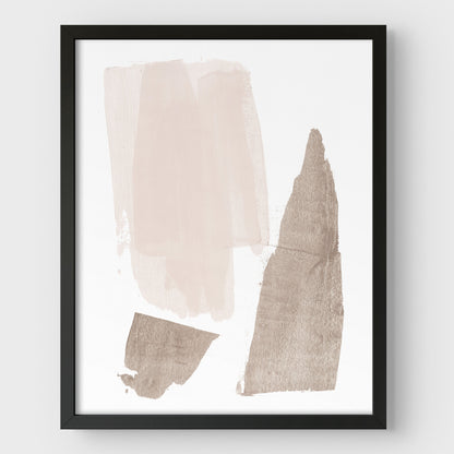 Beige and Brown Strokes Print