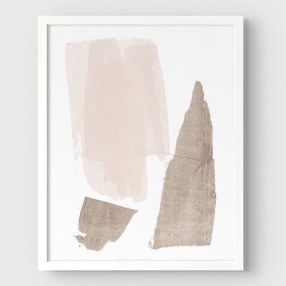 Beige and Brown Strokes Print