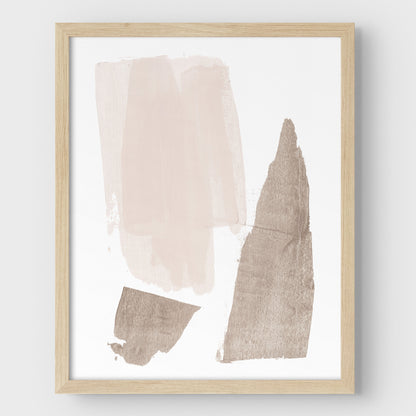 Beige and Brown Strokes Print