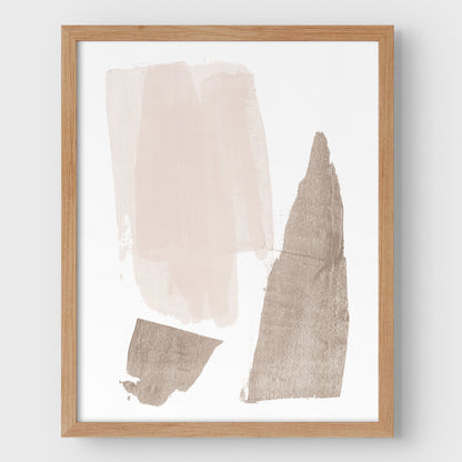 Beige and Brown Strokes Print