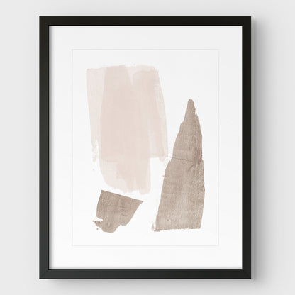 Beige and Brown Strokes Print