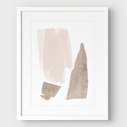 Beige and Brown Strokes Print