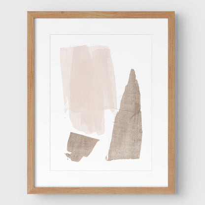 Beige and Brown Strokes Print