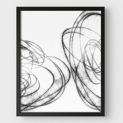 Black and White Scribble II Print