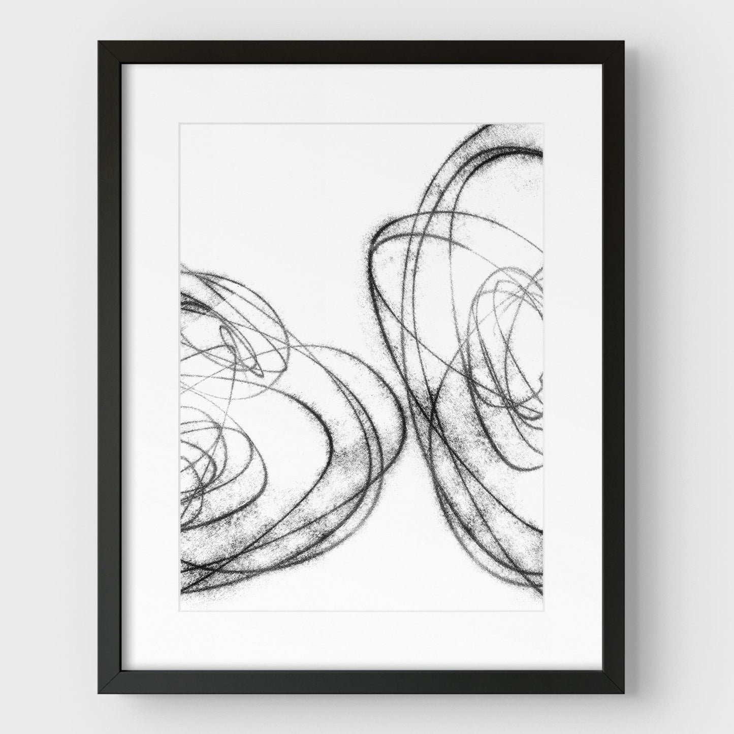 Black and White Scribble II Print