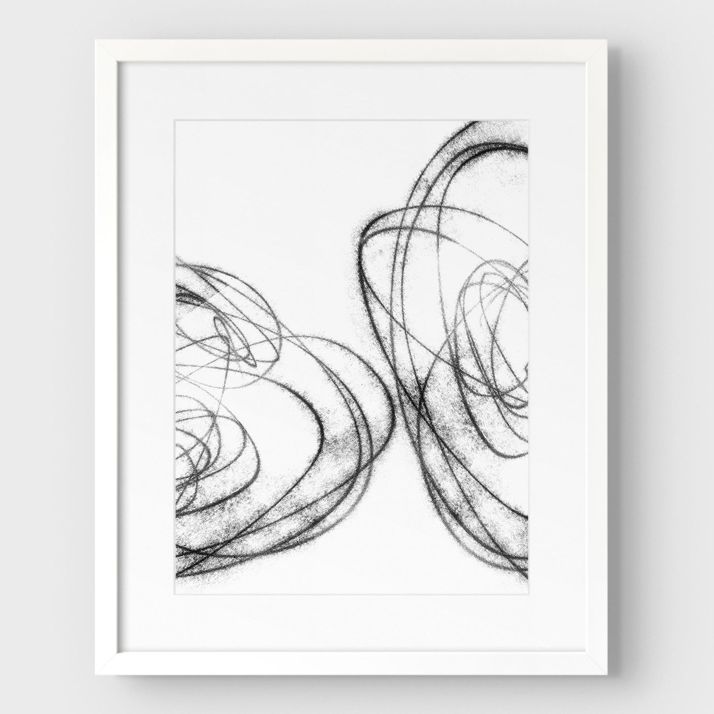 Black and White Scribble II Print