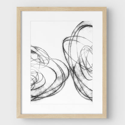 Black and White Scribble II Print