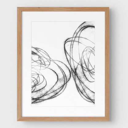 Black and White Scribble II Print