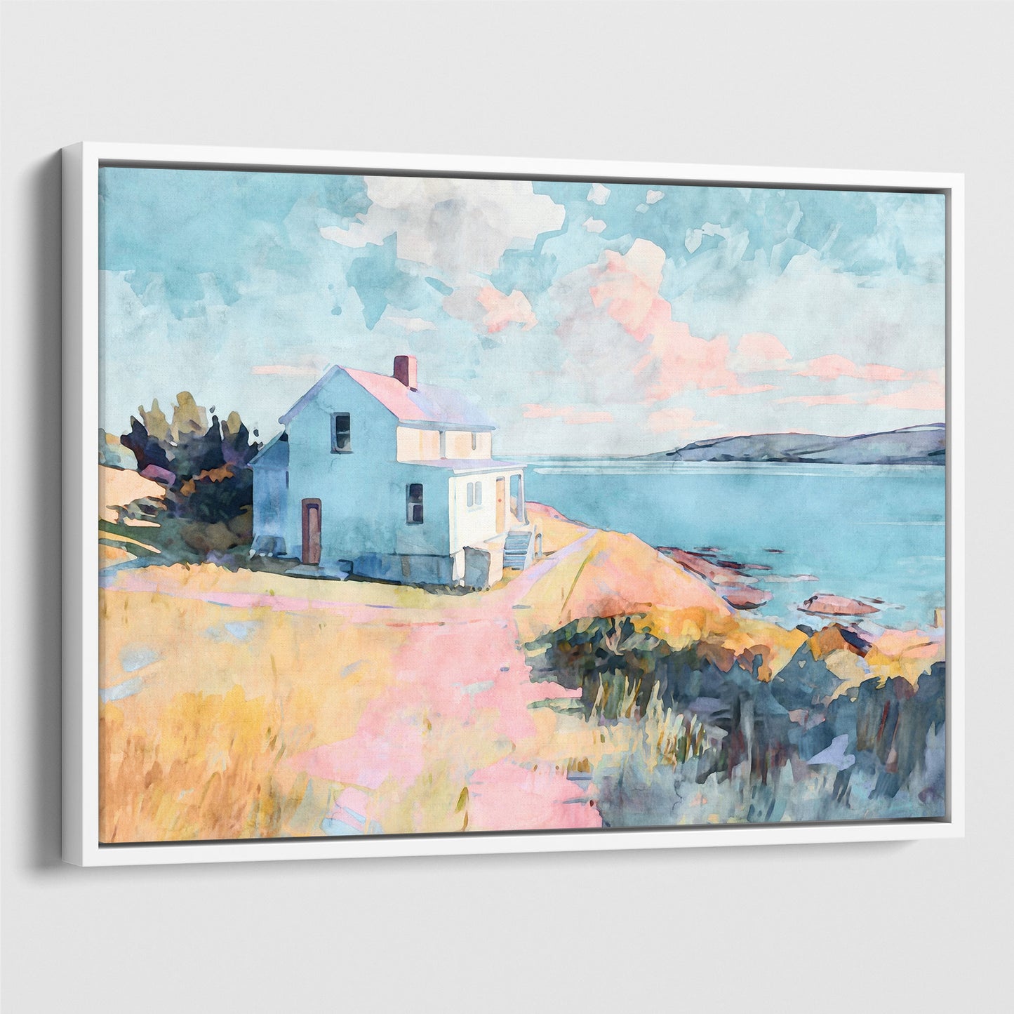 Coastal Cottage Art Print
