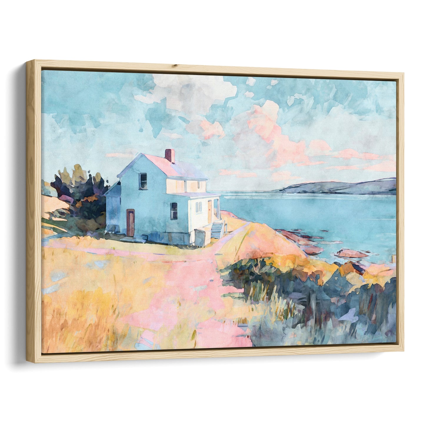 Coastal Cottage Art Print