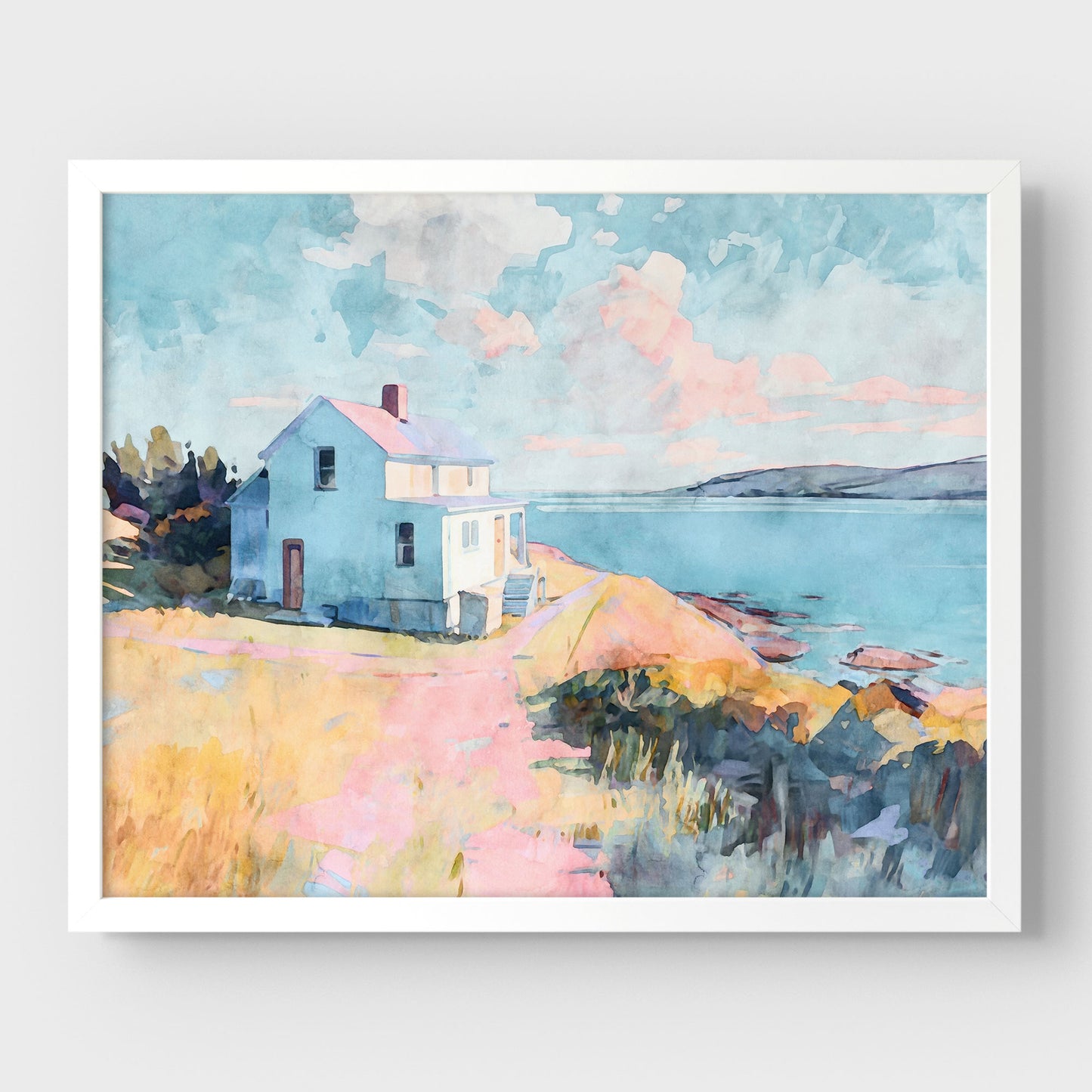 Coastal Cottage Art Print