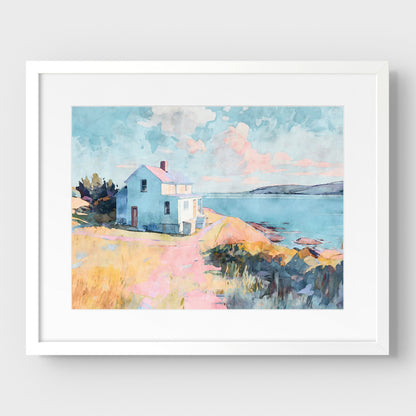 Coastal Cottage Art Print